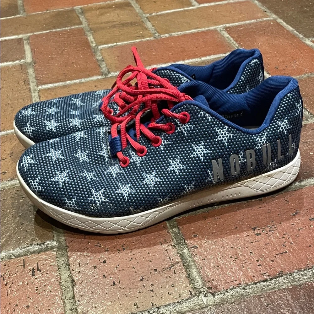 NOBULL Red White & Blue American‎ Sneakers - Navy and Crimson Star Design